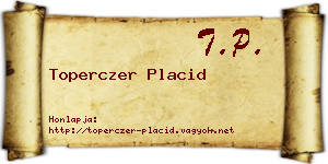 Toperczer Placid névjegykártya